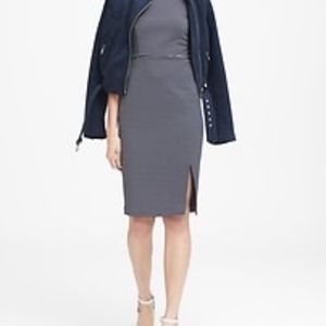 Petite Stripe Ponte Sheath Dress